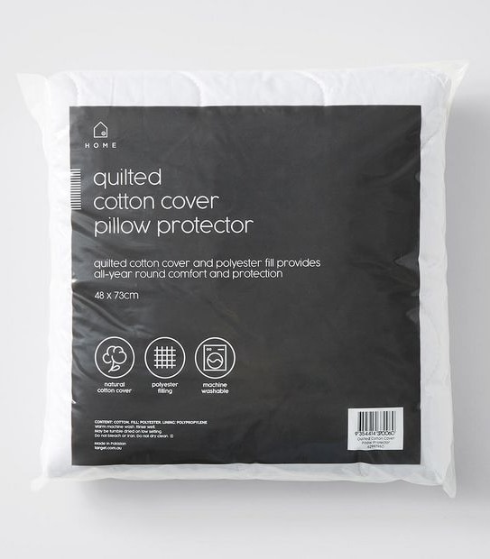 Quilted Cotton Cover Pillow Protector