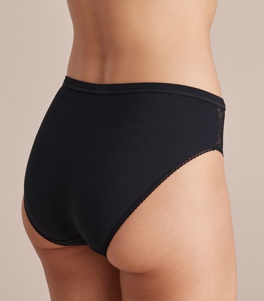 Organic Cotton and Lace High Cut Briefs; Style: LHF27842