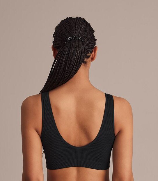 Lily Loves Plunge Rib Crop Top; Style: LCT28048