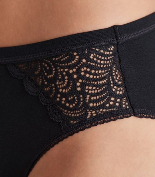 Organic Cotton and Lace High Cut Briefs; Style: LHF27842
