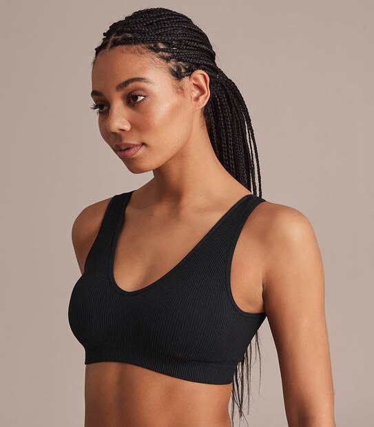 Lily Loves Plunge Rib Crop Top; Style: LCT28048