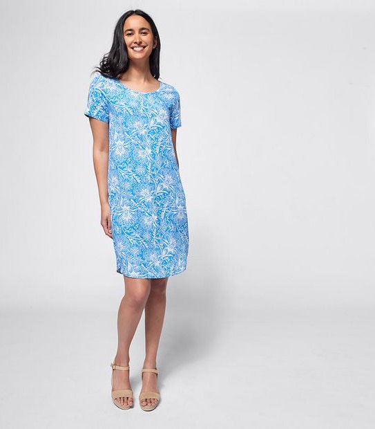 Short Sleeve Woven Shirt Dress