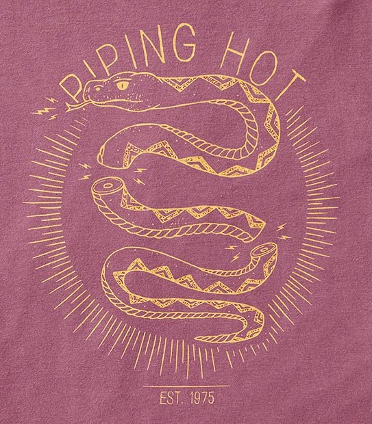 Piping Hot Long Sleeve Snake Print T-Shirt