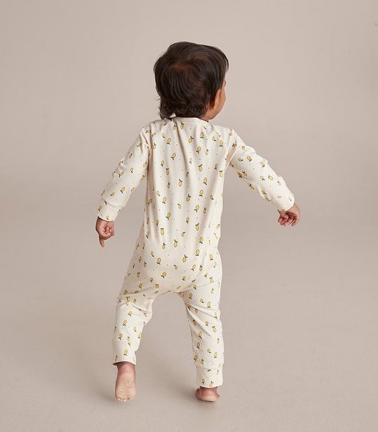 S23 258674_02 UNI ZP COVERALL FOOTLESS LEMONS CRM 5 of 6