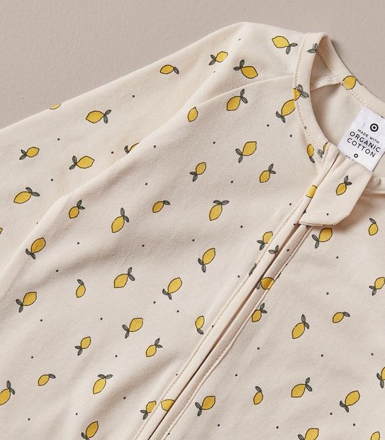 S23 258674_02 UNI ZP COVERALL FOOTLESS LEMONS CRM 6 of 6