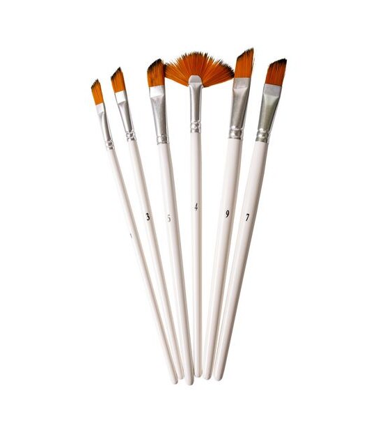 Paper Crane 6 Pack Angled Brushes