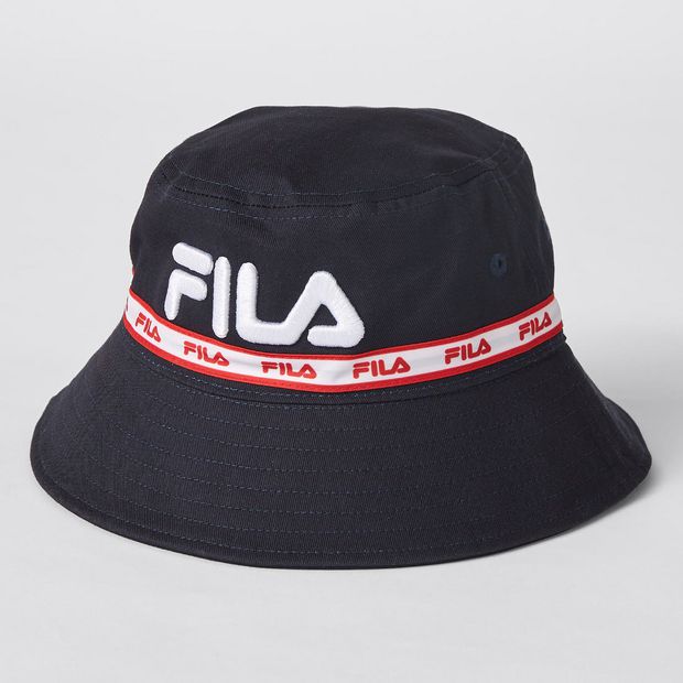 blue fila bucket hat