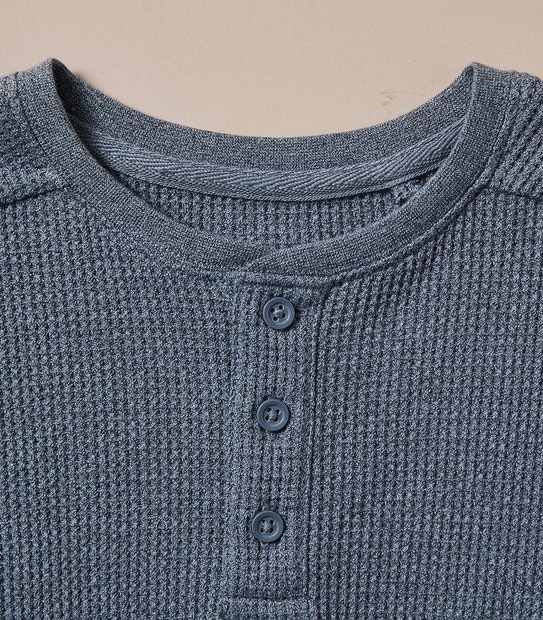 Waffle Henley Top