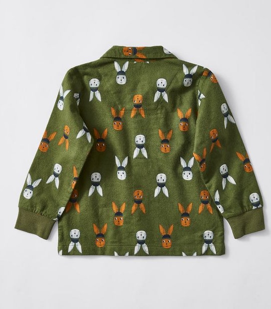 Organic Cotton Flannelette Bunny Pyjama Set