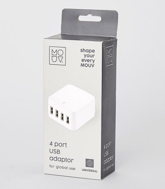 Mouv 4 Port USB Adapter - For Global Use