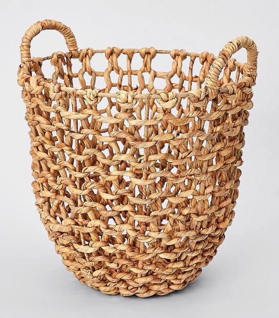 Open Weave Round Storage Basket - Small
