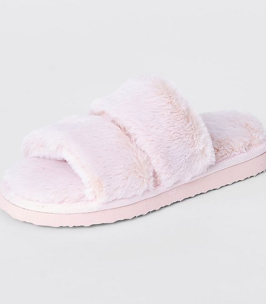 Sabrina Open Toe Slippers - Pale Pink