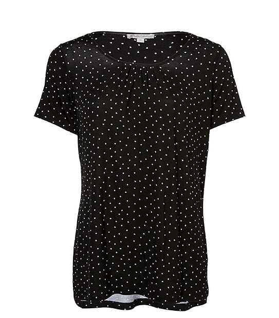 Pleat Front Top - Black Spot 4 of 5