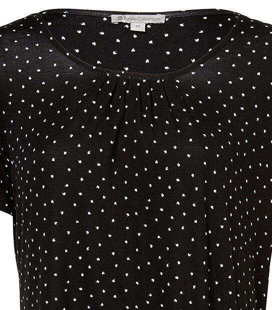 Pleat Front Top - Black Spot 5 of 5