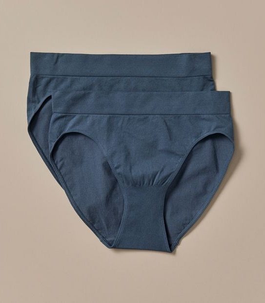 2 Pack Cotton Seamfree High Cut Briefs
