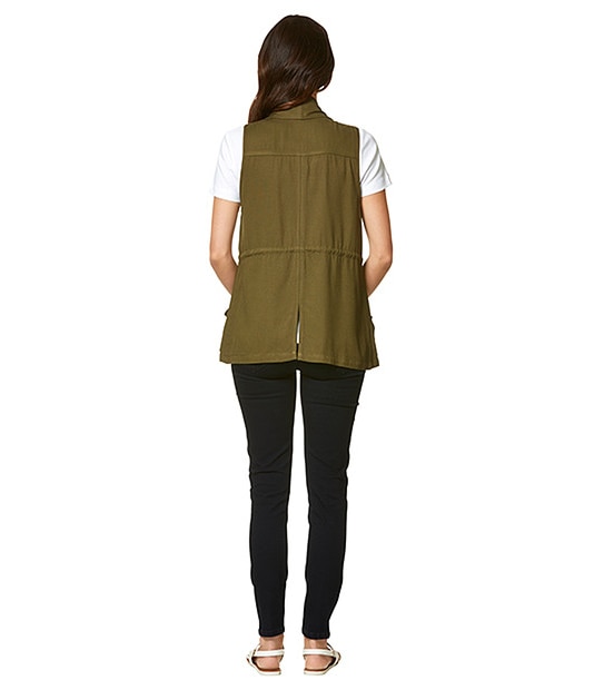 Waterfall Vest - Khaki