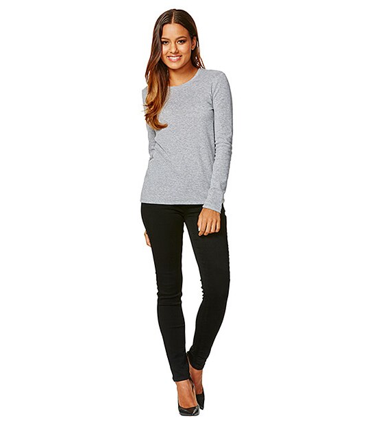 Dannii Minogue Petites Long Sleeve T-Shirt - Light Grey