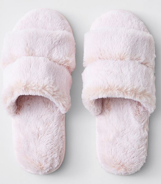 Sabrina Open Toe Slippers - Pale Pink