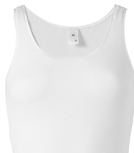 Ribbed Modal Singlet - White  Size 20