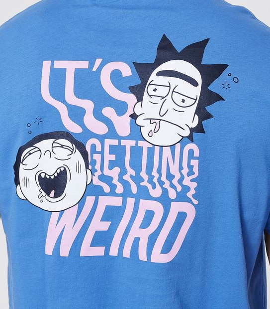 Rick & Morty Licensed Print T-Shirt - Blue
