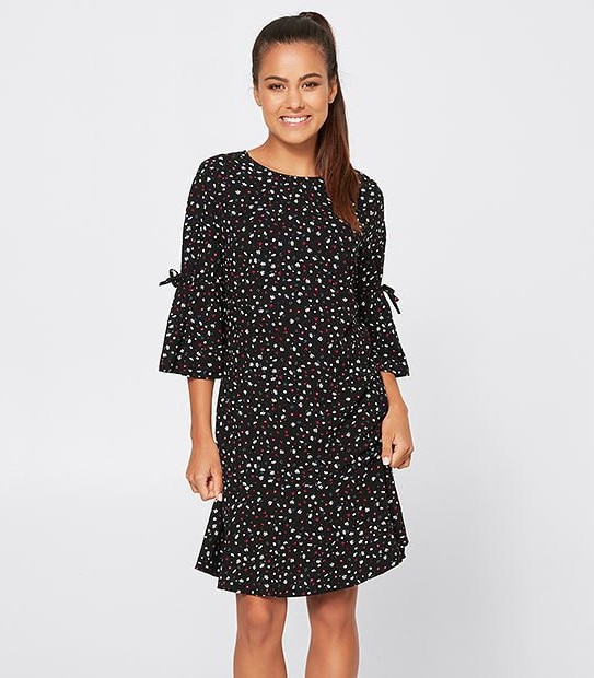 Dannii Minogue Petites Tie Sleeve Dress