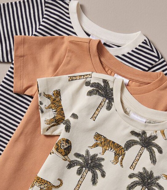 S23 246603_02 B SS PRINT TEE 3PK TIGER JUNGLE CRM