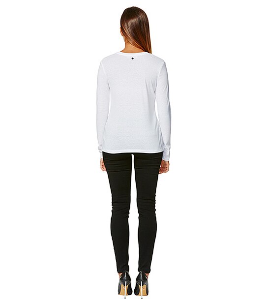 Dannii Minogue Petites Long Sleeve T-Shirt - White 2 of 5