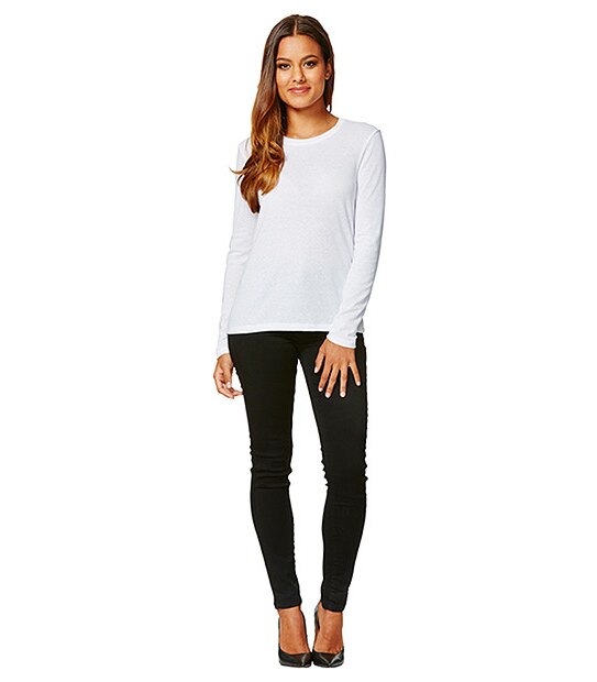 Dannii Minogue Petites Long Sleeve T-Shirt - White 3 of 5