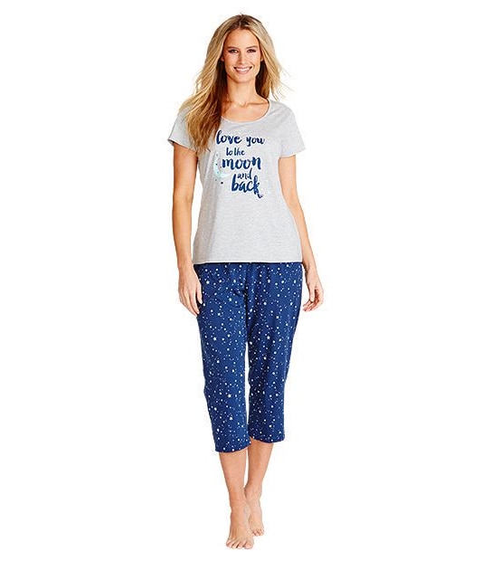 Love You To The Moon And Back 3/4 Pyjama Set 2 of 4