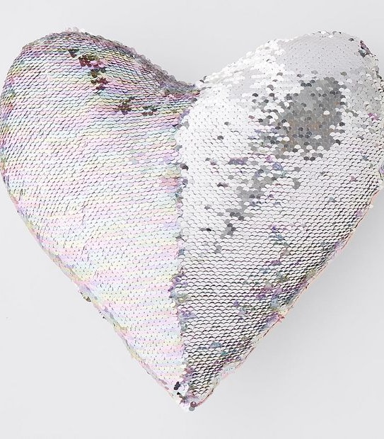 Sequin Heart Cushion