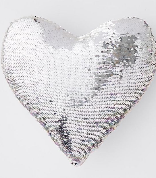 Sequin Heart Cushion