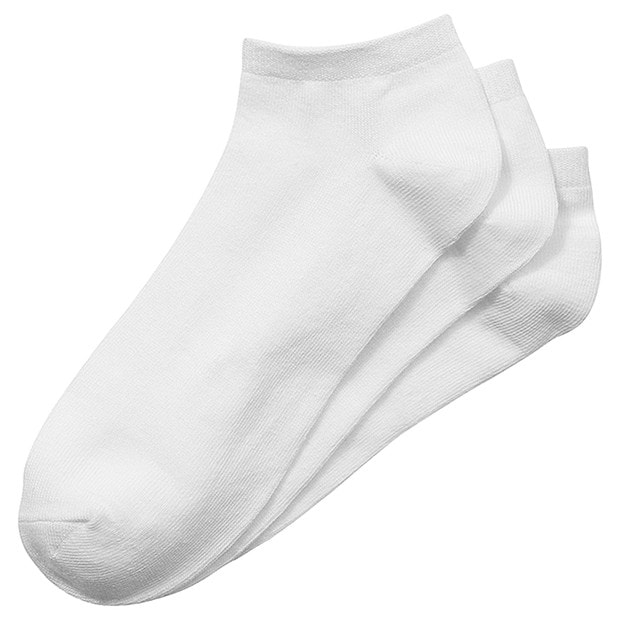 essentials 3 Pack Women's Low Cut Socks - White essentials 3 Pack Women's Low Cut Socks - White