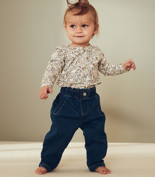 Baby Paperbag Waist Denim Jeans