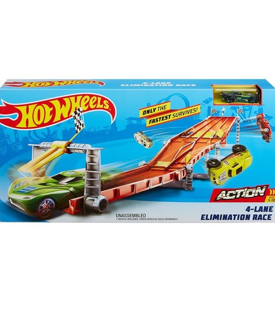 Hot Wheels 4-Lane Elimination Race Track Set
