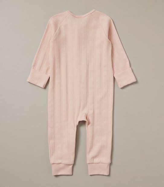 Baby Organic Cotton Textured Pointelle Coverall