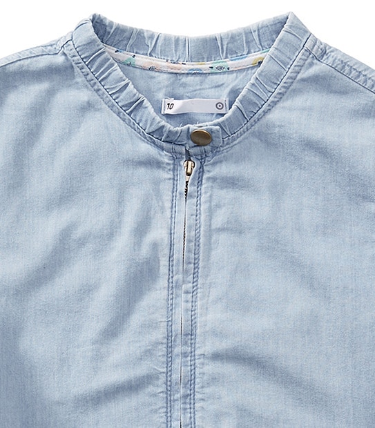 Girls' Chambray Bomber jacket