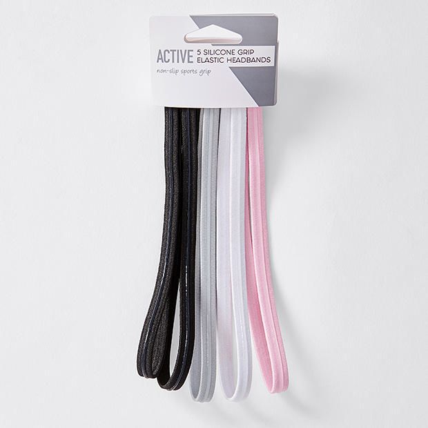 5 Pack Active Silicone Grip Elastic Headbands 5 Pack Active Silicone Grip Elastic Headbands