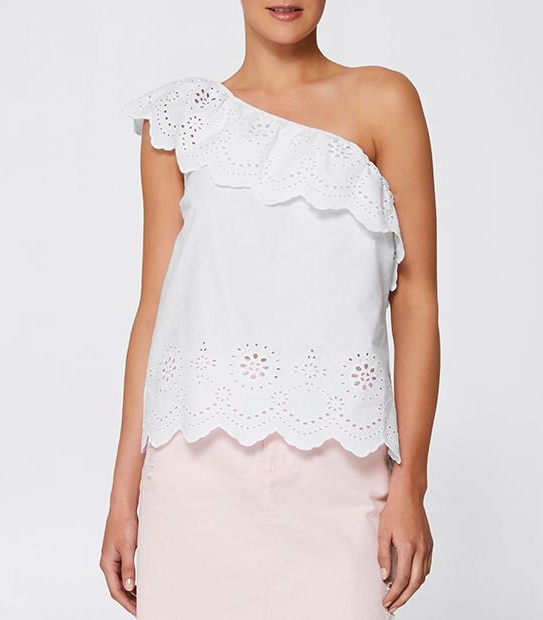 Lily Loves One Shoulder Top - White
