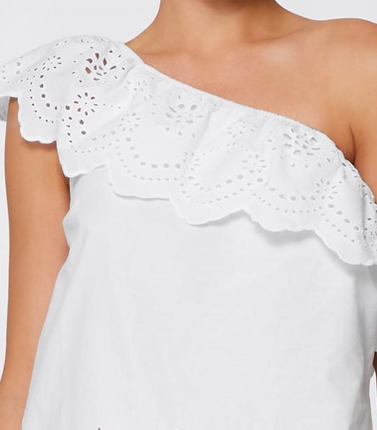 Lily Loves One Shoulder Top - White