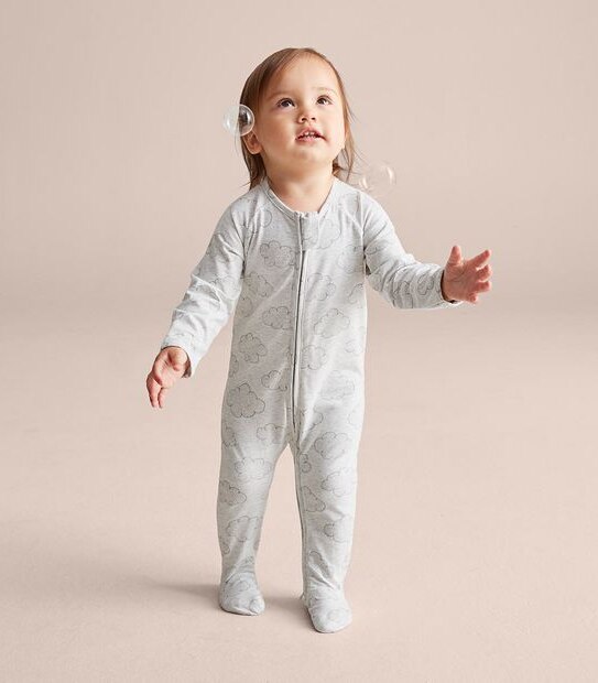 Baby Organic Cotton Print Coverall