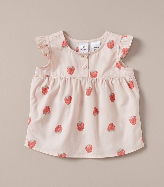 Baby Strawberry Cotton Pyjama Set