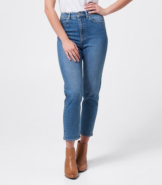 Lily Loves High Rise Mom Jeans - Mid Wash