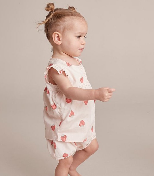 Baby Strawberry Cotton Pyjama Set