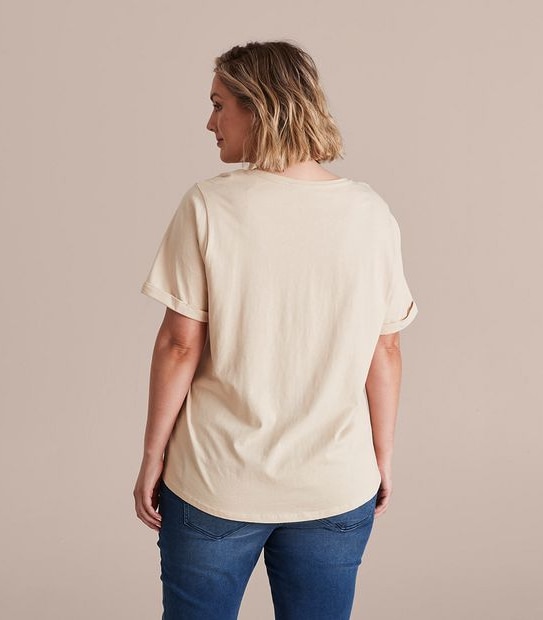 Curve Organic Cotton Print T-Shirt