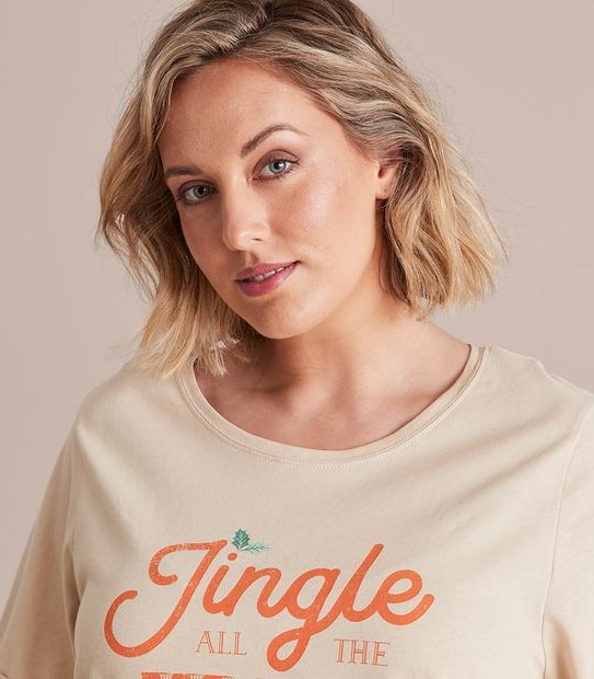 Curve Organic Cotton Print T-Shirt
