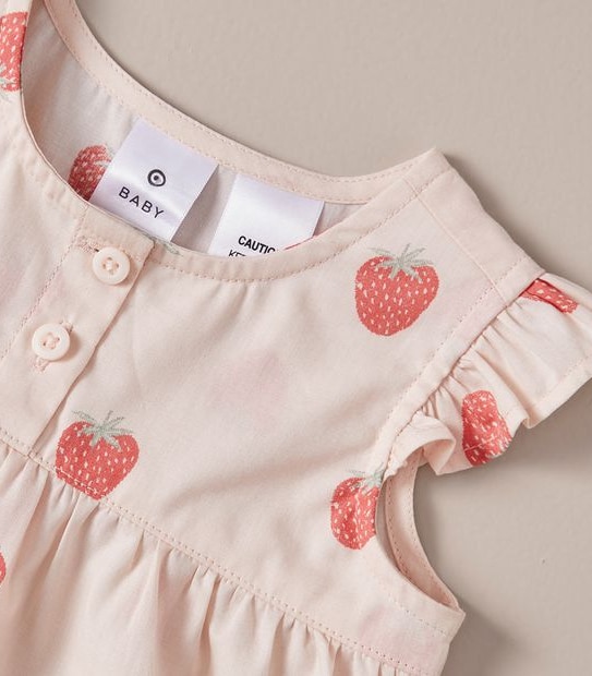 Baby Strawberry Cotton Pyjama Set