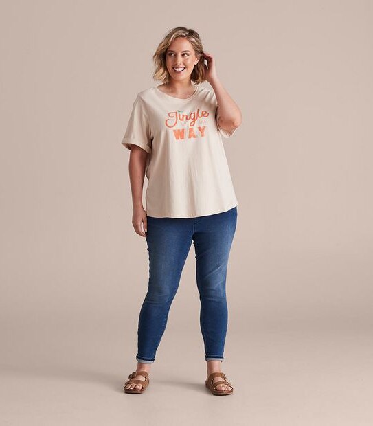 Curve Organic Cotton Print T-Shirt