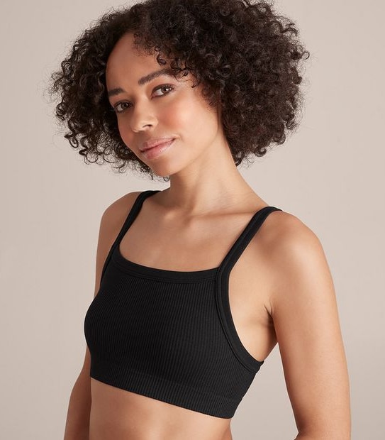 Lily Loves Ribbed Seamfree Square Neck Crop Top; Style: LCT50112 4 of 5