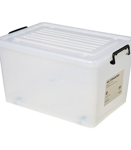 50LT Plastic Storage Tub Clear