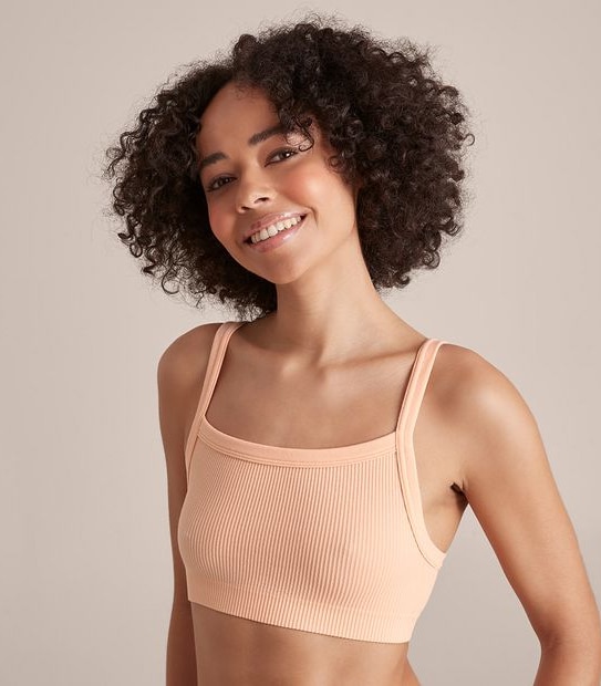 Lily Loves Ribbed Seamfree Square Neck Crop Top; Style: LCT50112